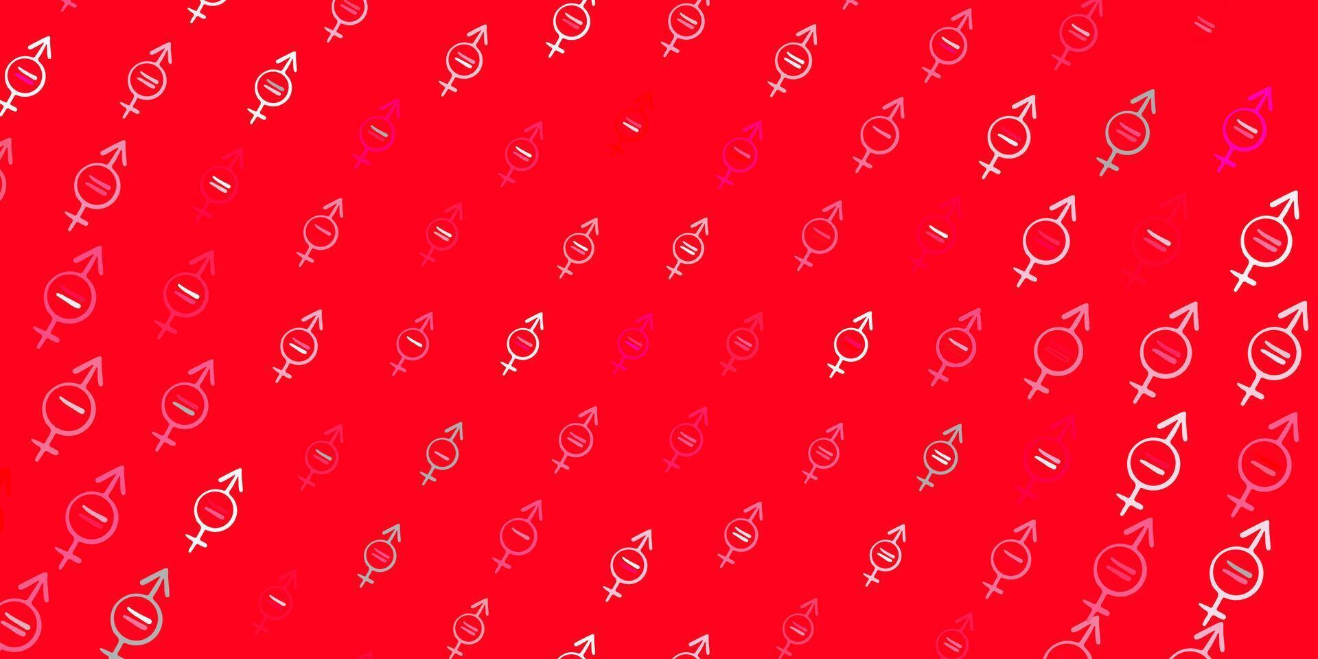 Light Gray vector backdrop with women power symbols.