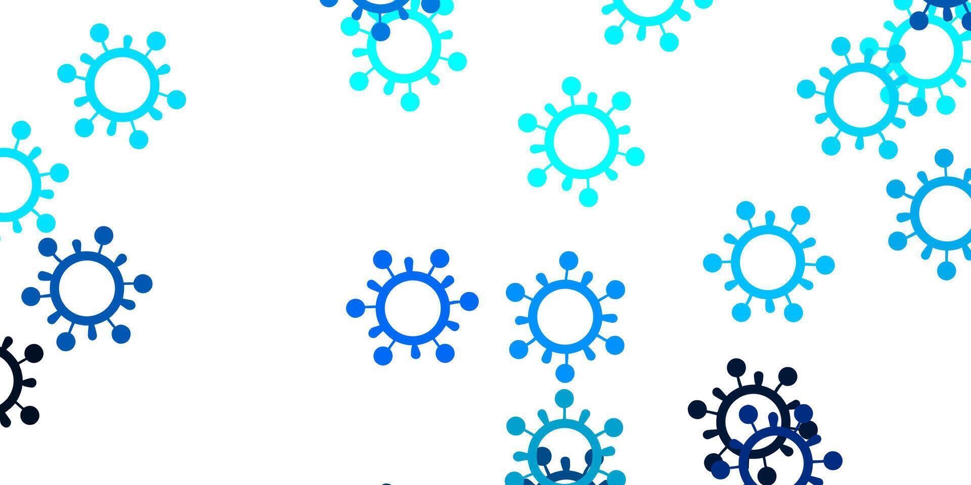 plantilla de vector azul claro con signos de gripe.