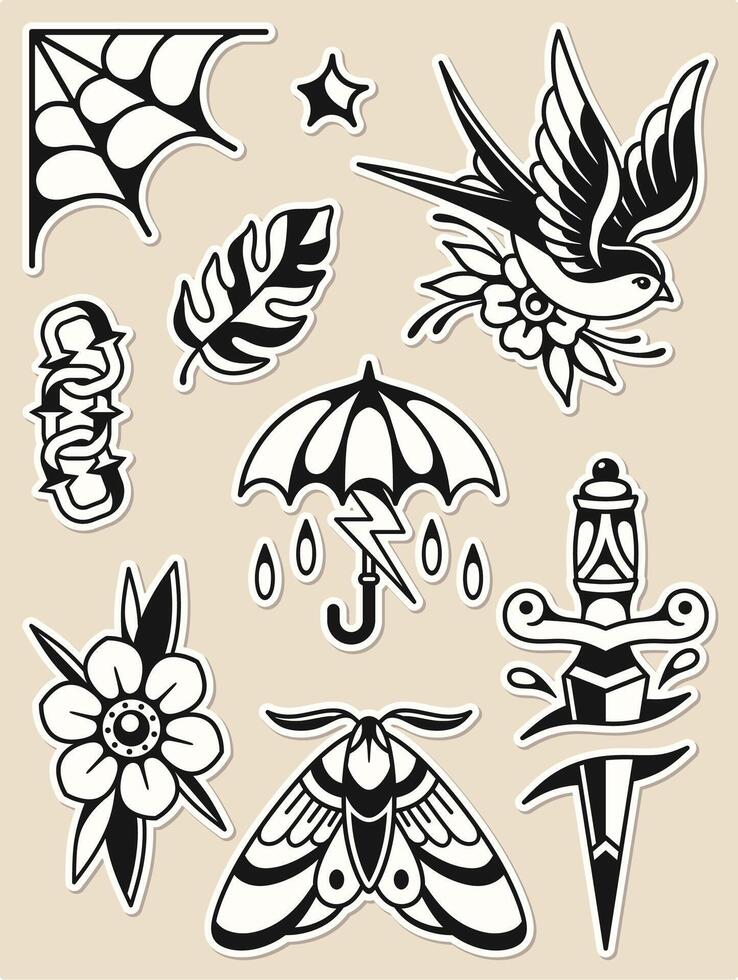 Tattoo flash vector