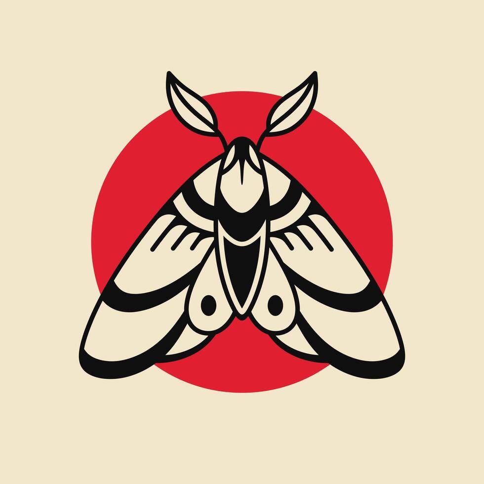 Death head moth tattoo vector