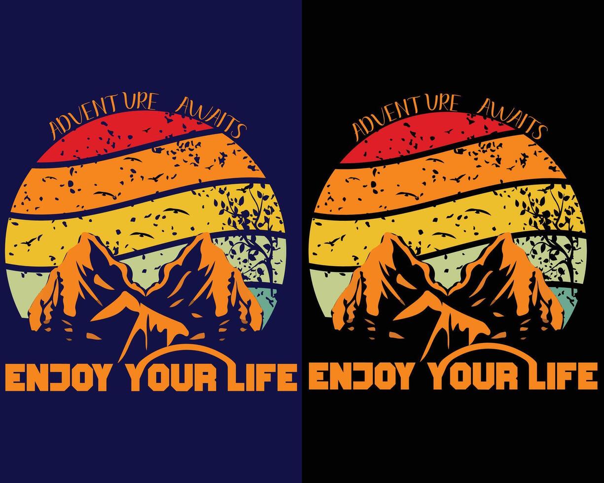 Adventure awaits T shirt design vector file