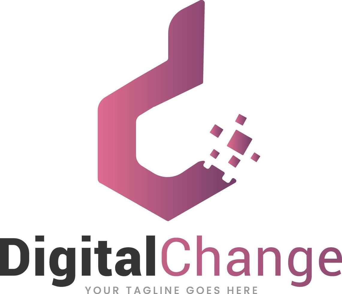 DC Digital Change logo design Template company logo vector