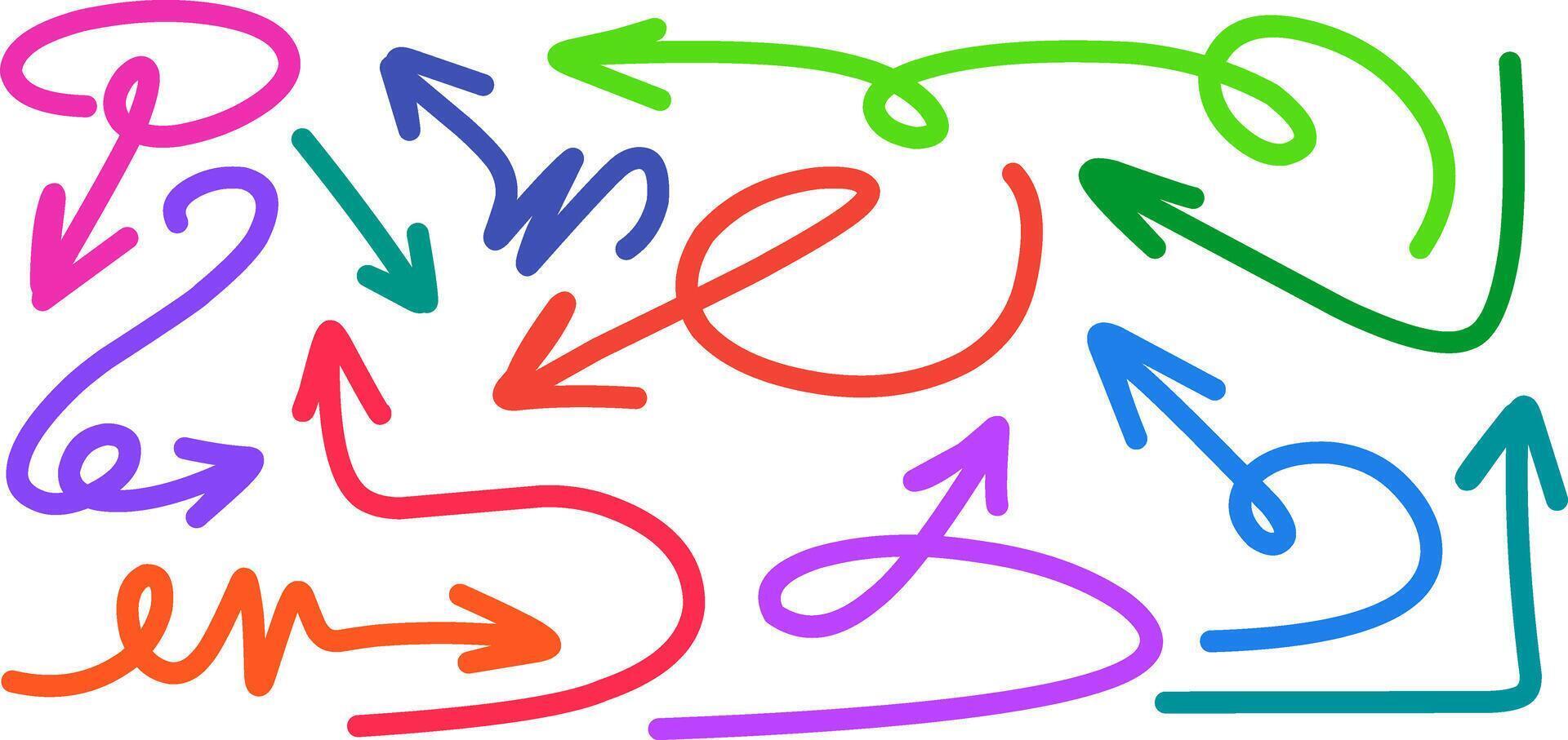Set of vector arrow colorful