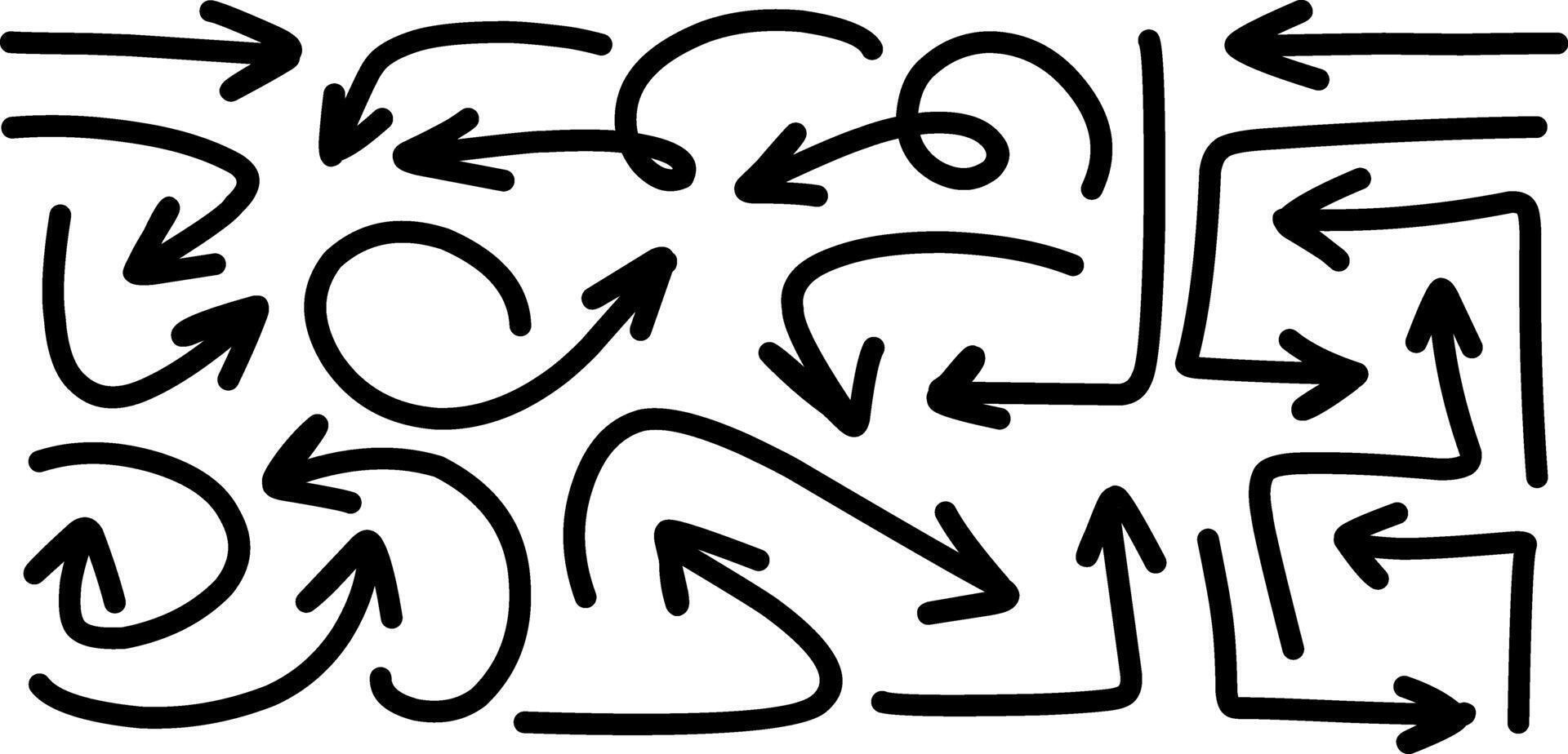 Set of vector arrow isolated