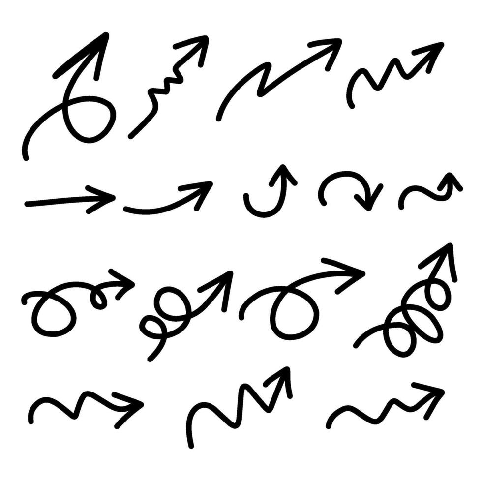 Set of vector arrow isolated