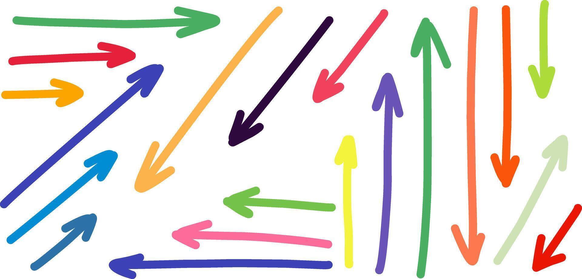 Set of vector arrow colorful
