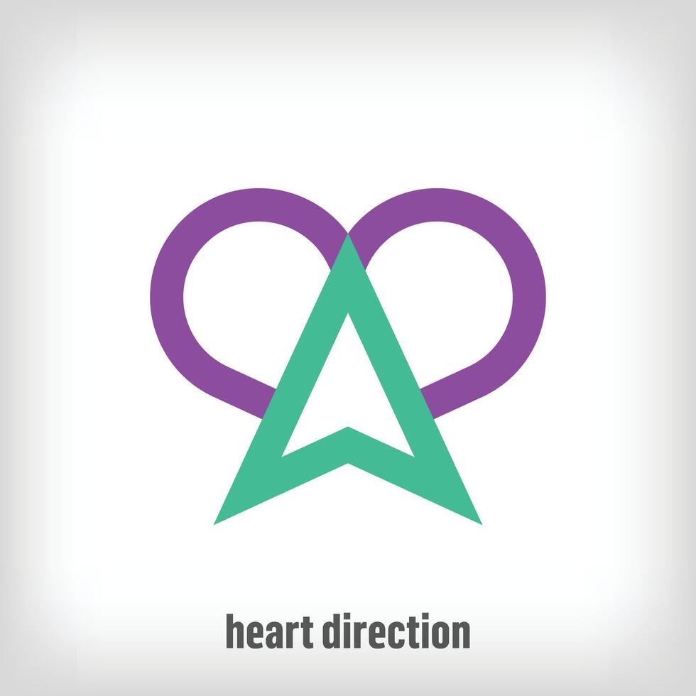 Creative heart with up arrow sign design. Uniquely designed color transitions. Healthy weight loss and goal together logo template. vector. vector