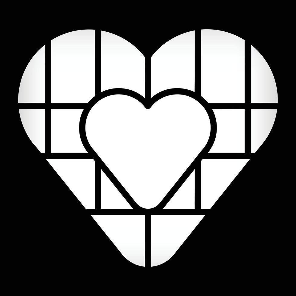 Nested Heart photo collage frames, 17 piece template. Family photo collage frames template for interior design. Vector collage layout for photo montage.