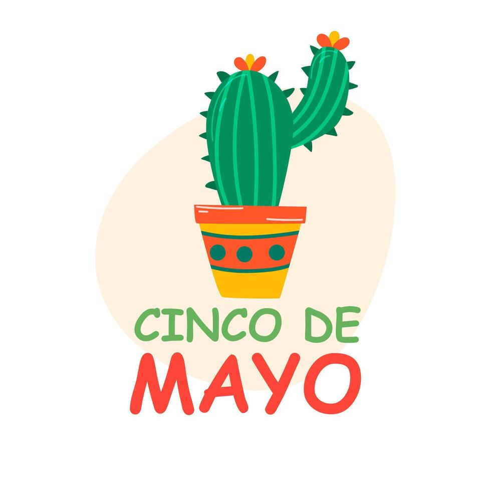 cinco Delaware mayonesa. mexicano cactus icono vector. ilustración de símbolo vector