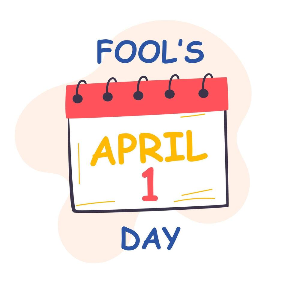 Fool's Day. 1 April. Laughter. Objects for a prank. vector