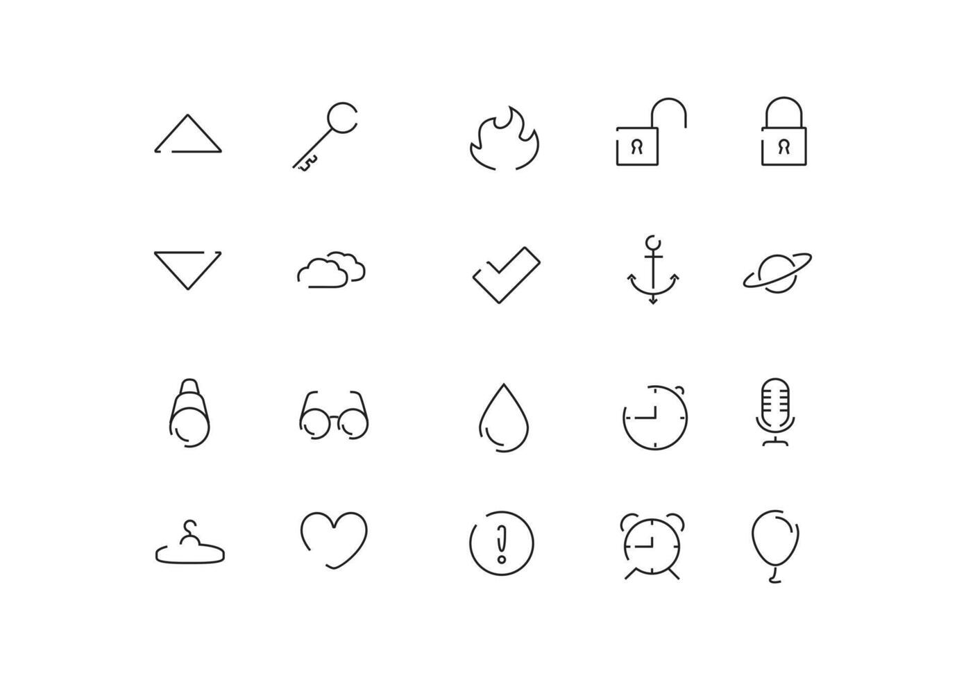 Set of line icons web interfaces vector