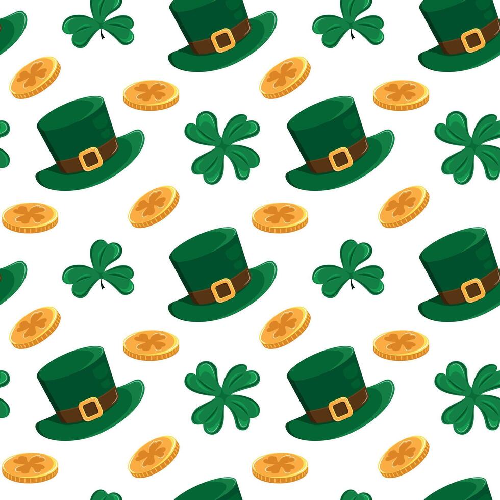 Fun and colorful St. Patrick's Day patterns vector