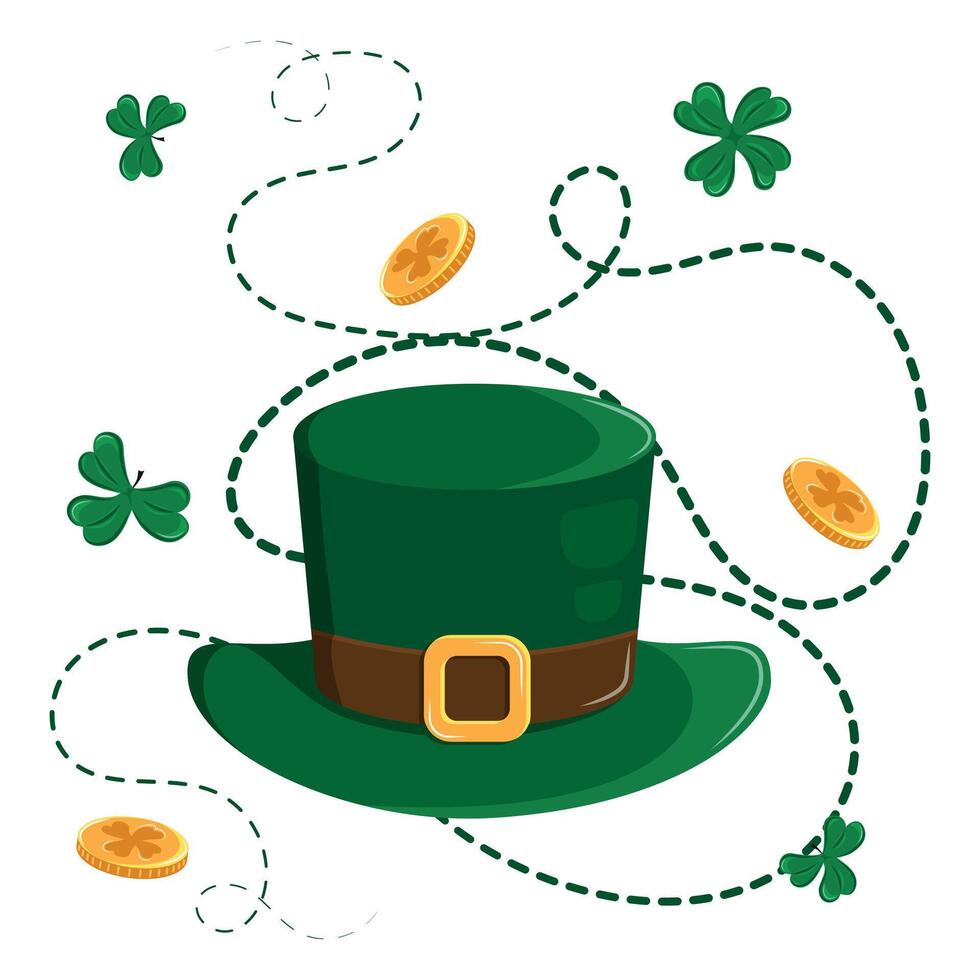 Cheerful St. Patrick's Day illustration vector with white background