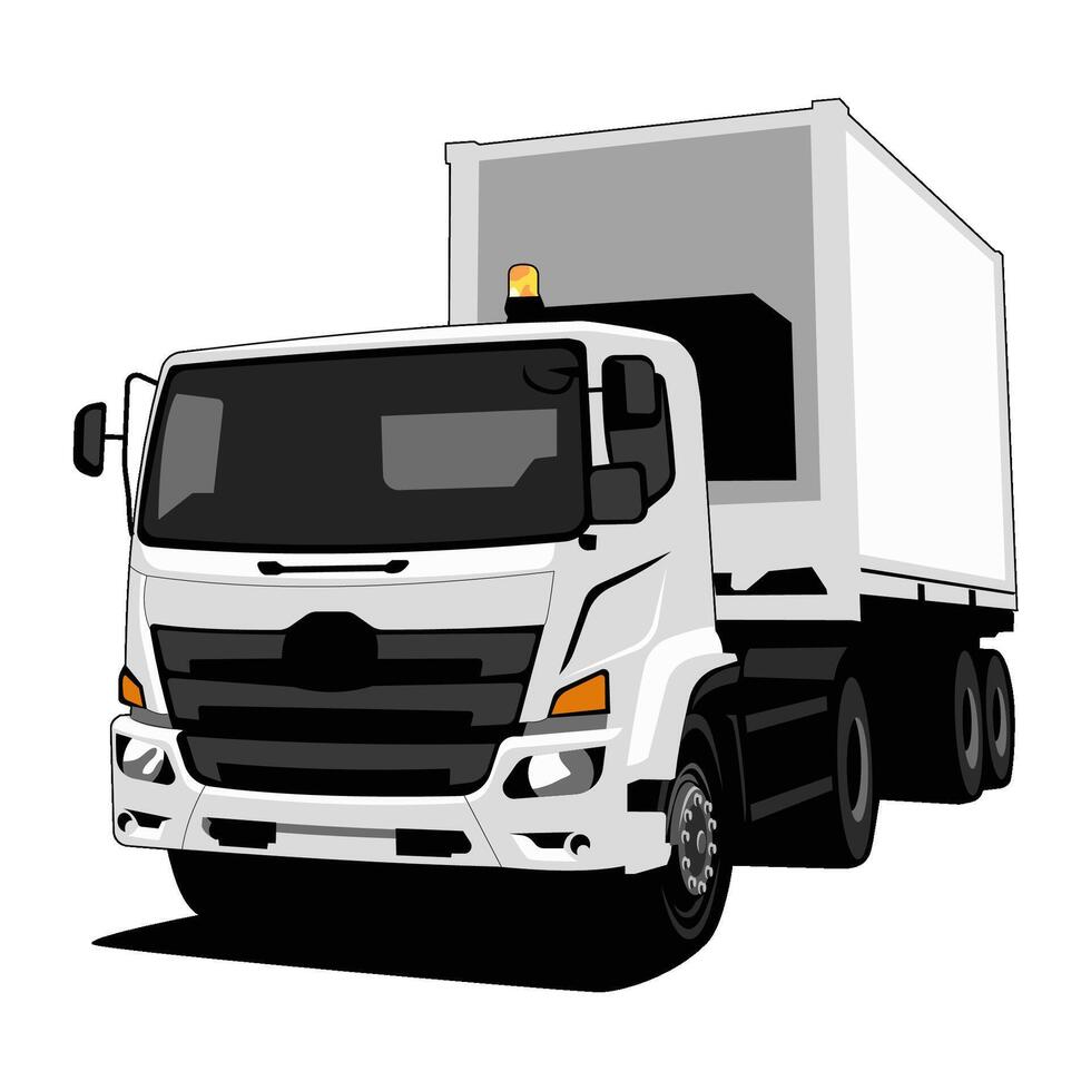 grande carga logístico camión transporte vector
