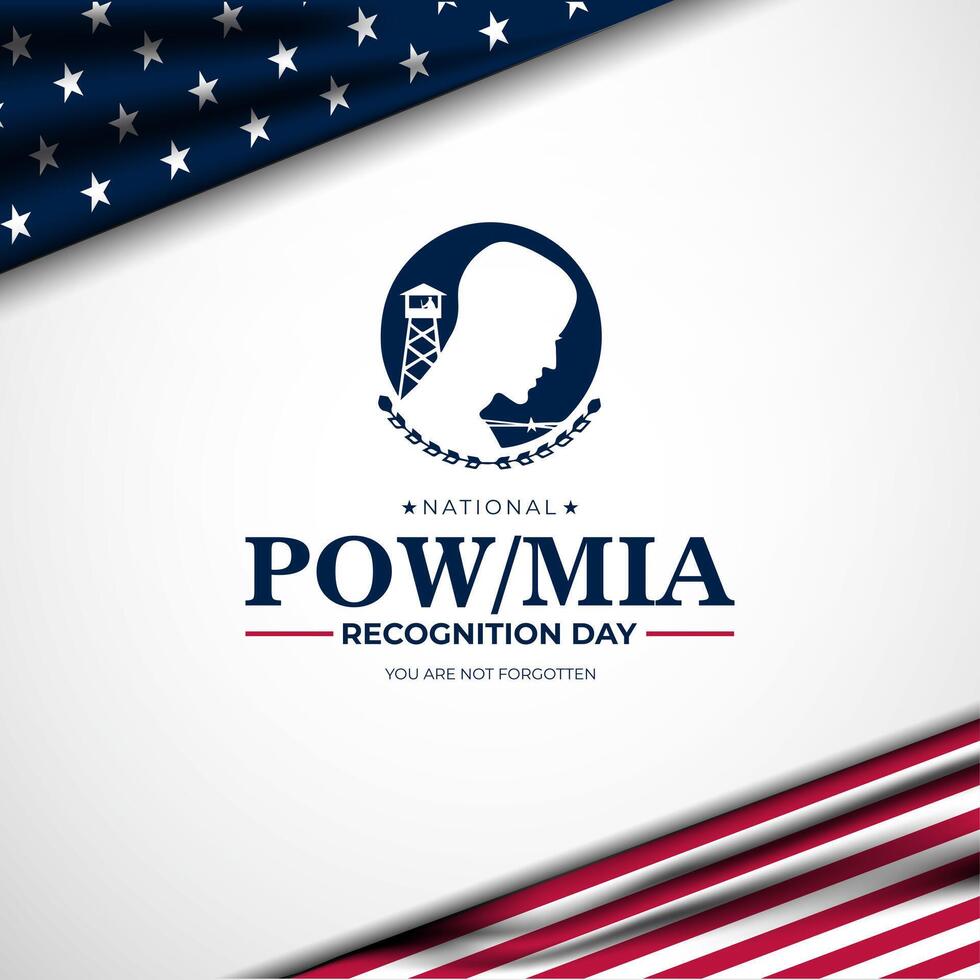 National POW MIA Recognition Day Background Vector Illustration