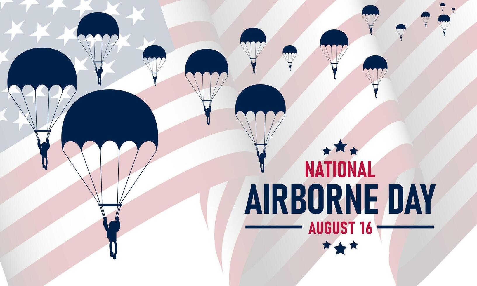 National Airborne Day August 16 background vector Illustration