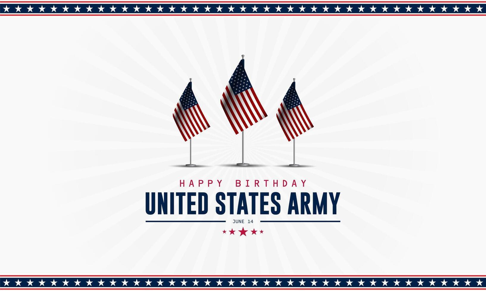 U.S. Army Birthday June 14 Background Vector Illustration