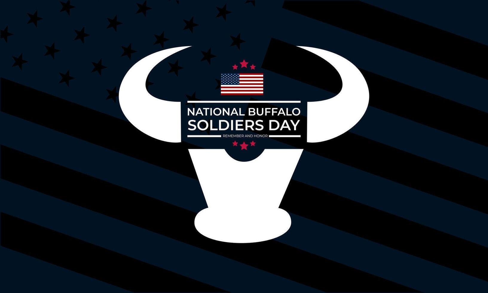 Happy national Buffalo Soldiers Day Background Vector Illustration