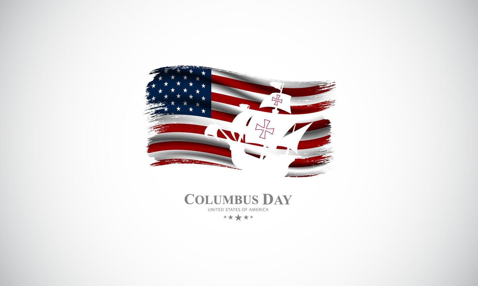 Happy Columbus Day background vector illustration