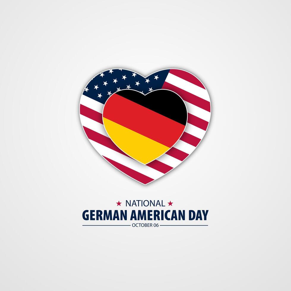 National German American Day background Vector Illustration