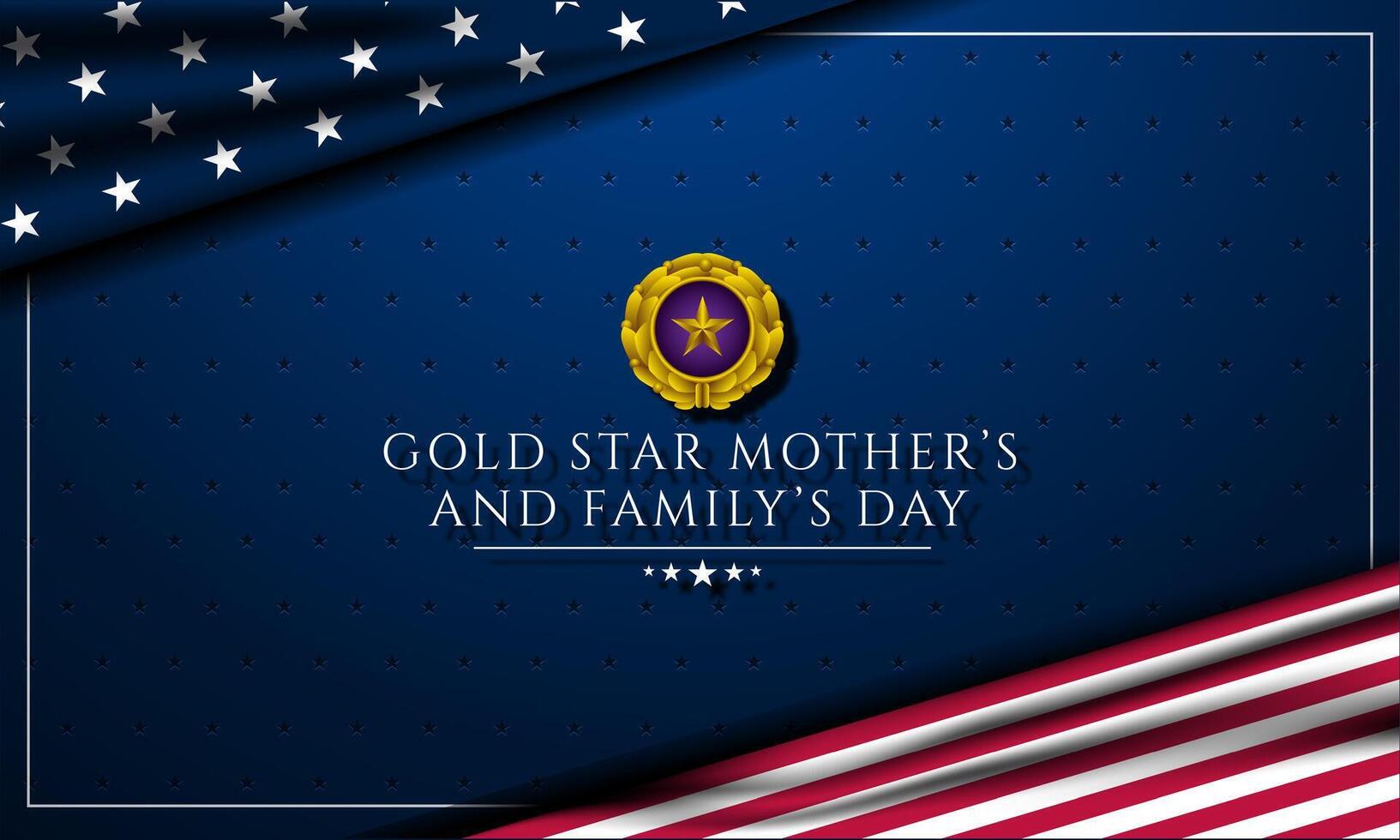 Gold star mothers day background vector illustration