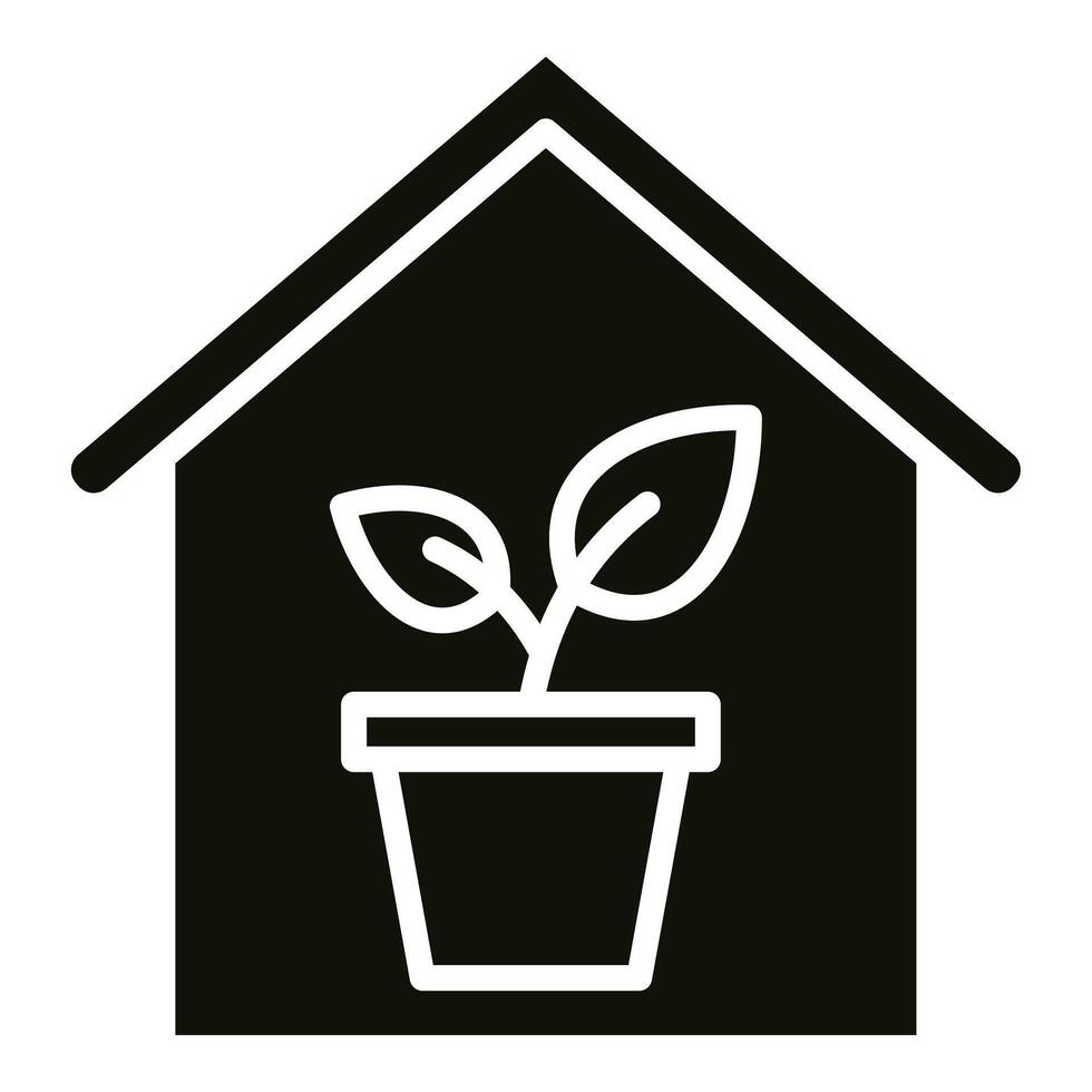 interior plantas icono vector ilustración