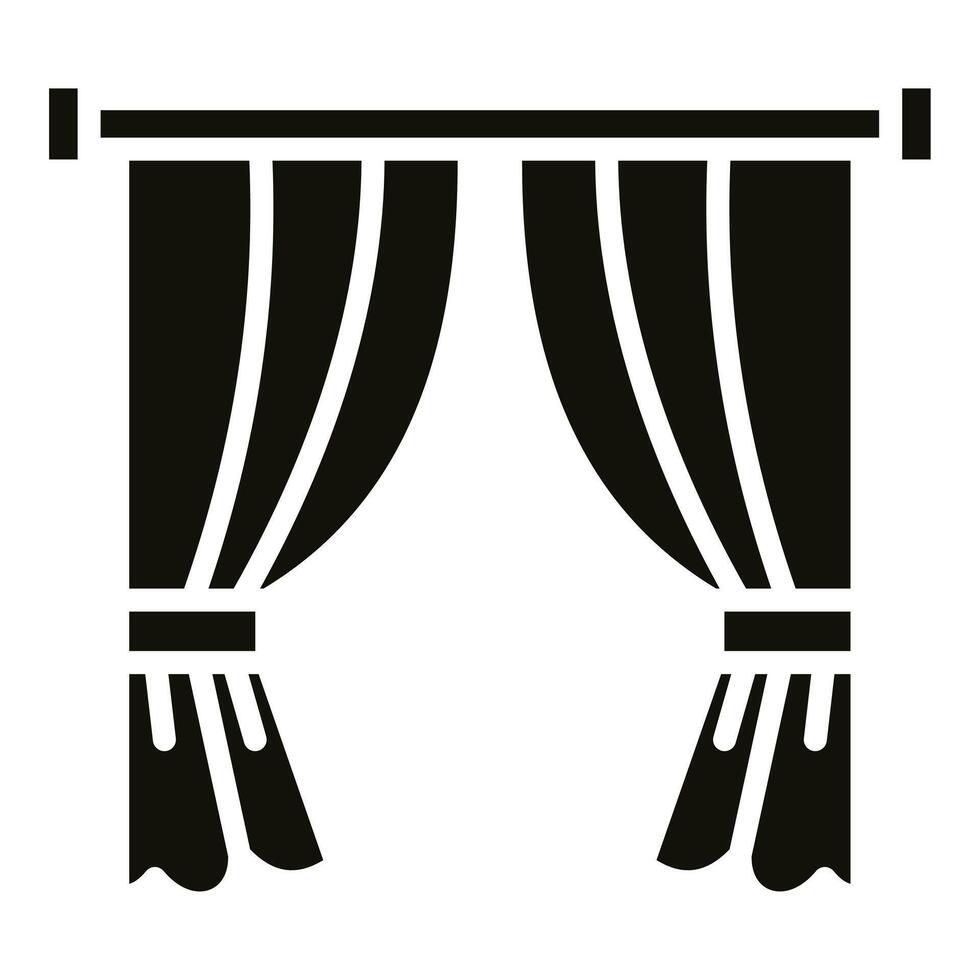 Curtains and Drapes icon vector illustration