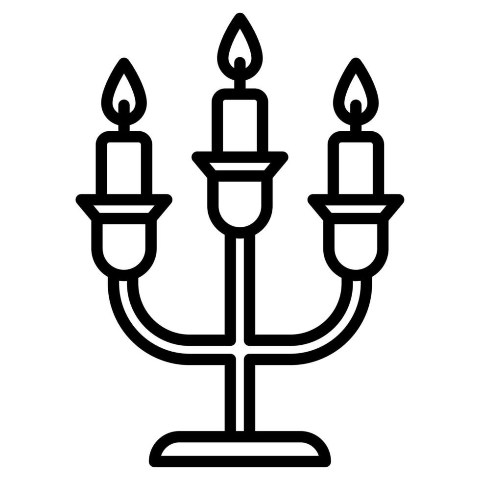 Candles and Candleholders icon vector illustration