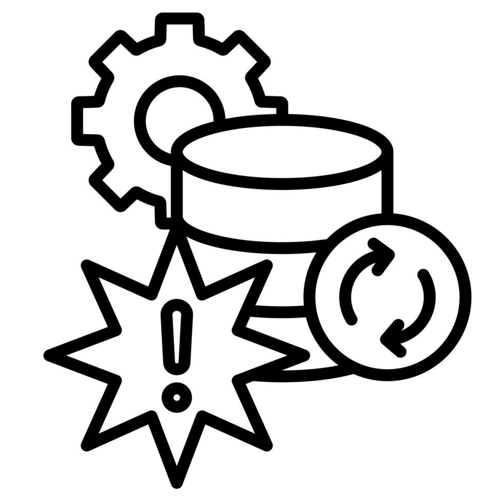 Critical Data Recovery icon vector illustration