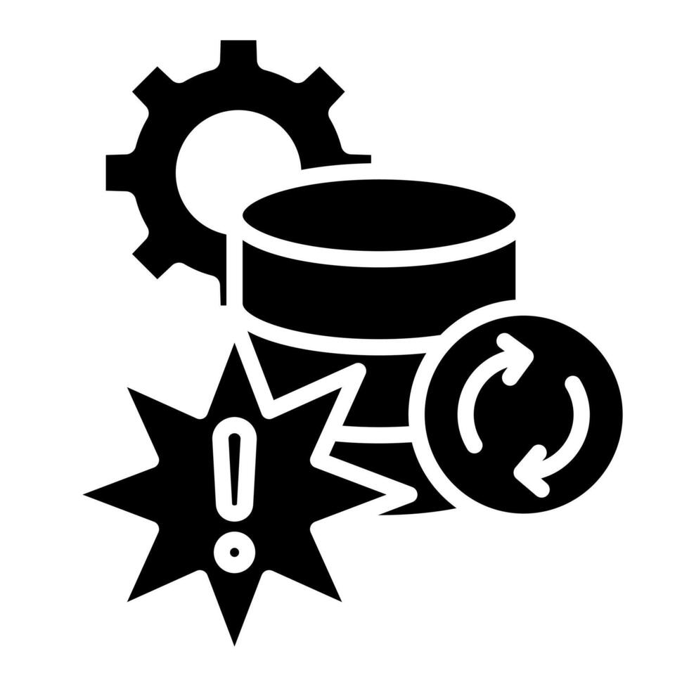 Critical Data Recovery icon vector illustration