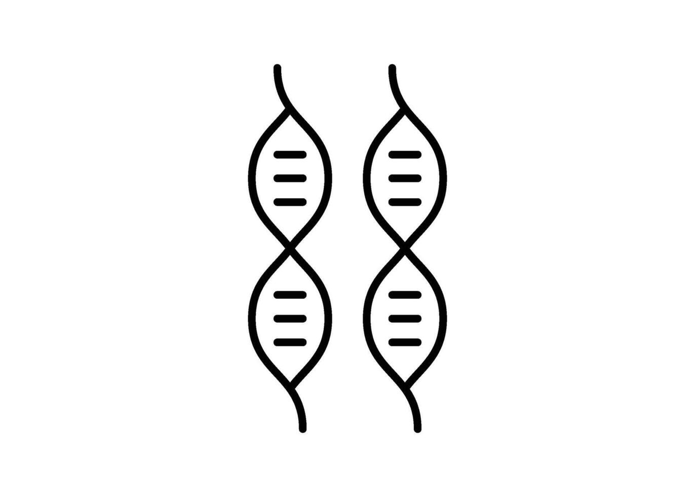 Dna icon line design template isolated illustration vector