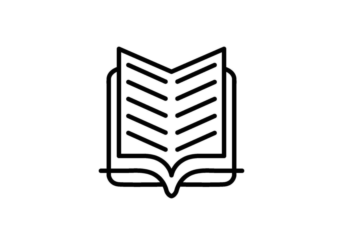 abierto libro icono línea diseño modelo aislado vector