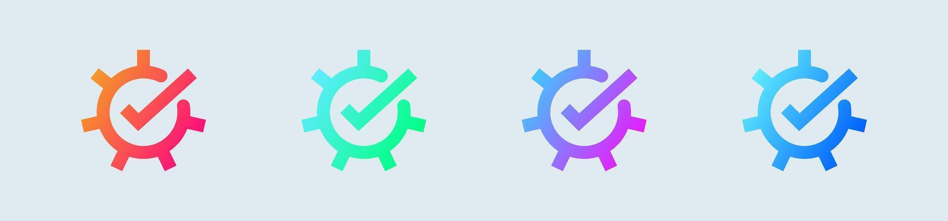 Control line icon in gradient colors. Setting signs vector illustration.