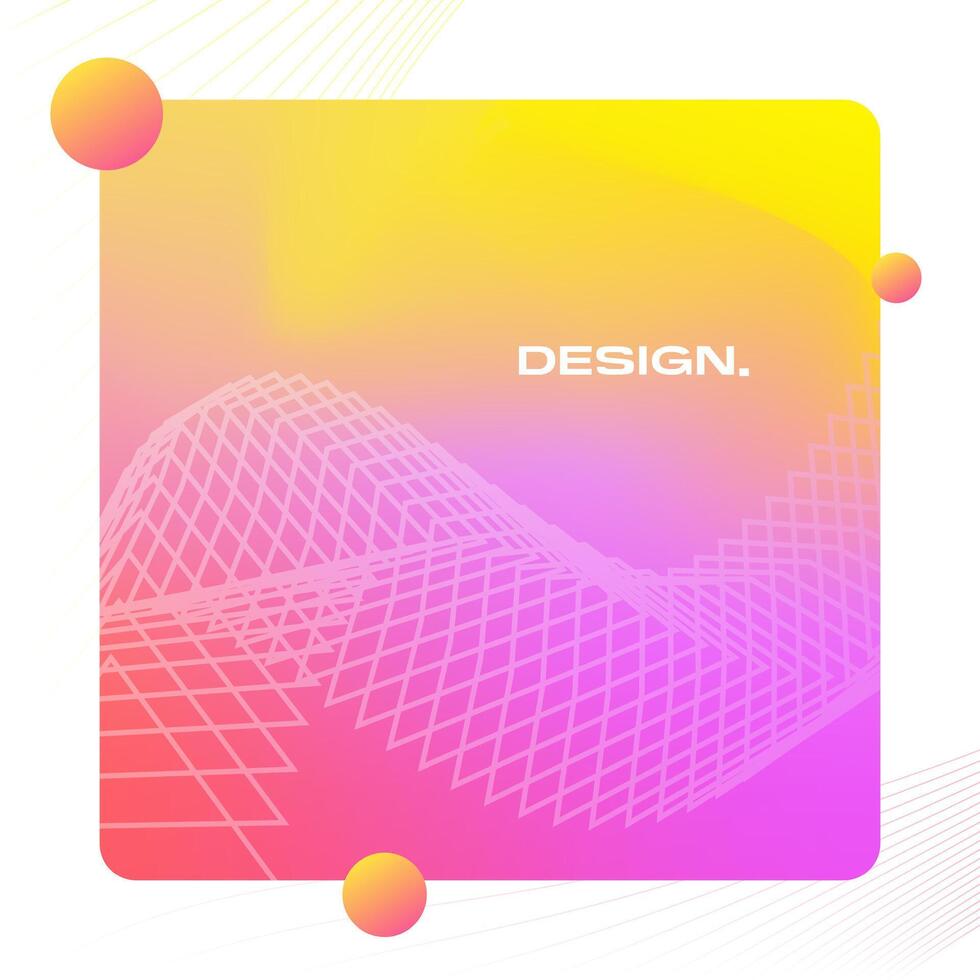 Colorful square gradient background. Social media template vector illustration.