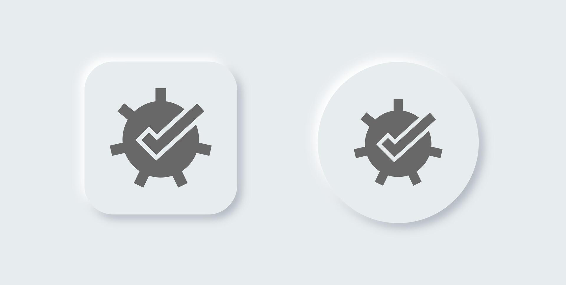 Control solid icon in neomorphic design style. Setting signs vector illustration.