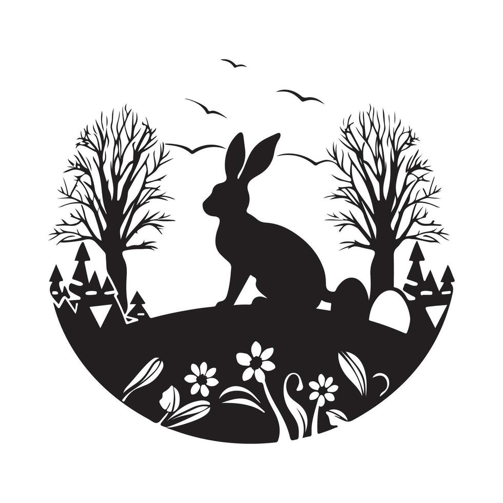 Easter Silhouette Images , Design, Art vector