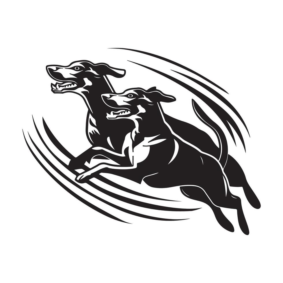 Greyhound Racing Stock Illustrations vector