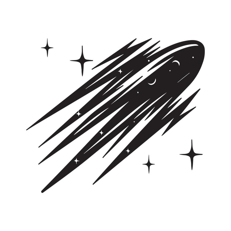 Comet, vector illustration Stock Vector