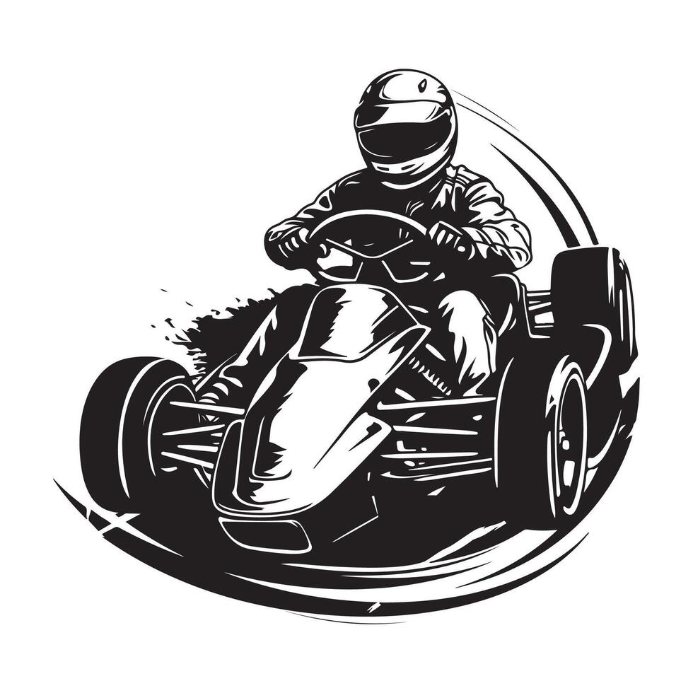 Go Kart Racing Vector Image