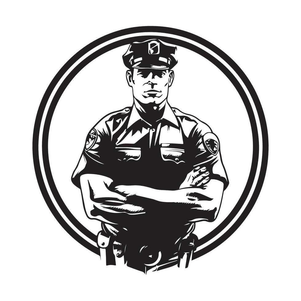 policía oficial vector arte, iconos, y gráficos