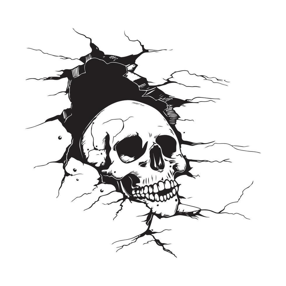 Design human head skull vector illustration