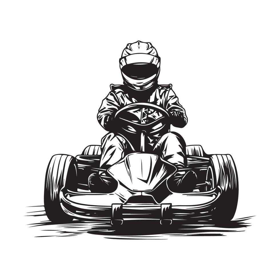 Go Kart Vector Images and Illustration