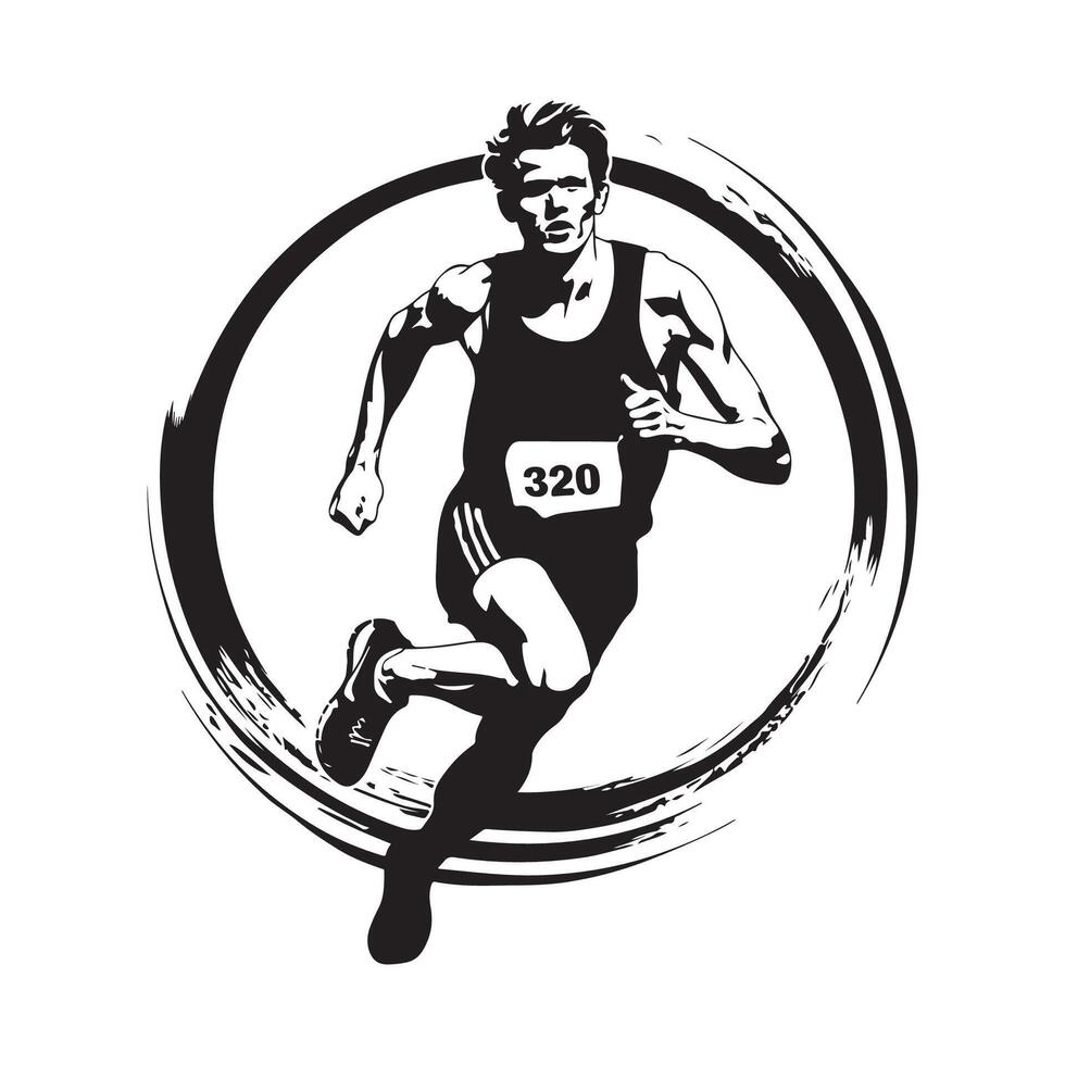 maratón logo competencia vector imágenes, arte, diseño