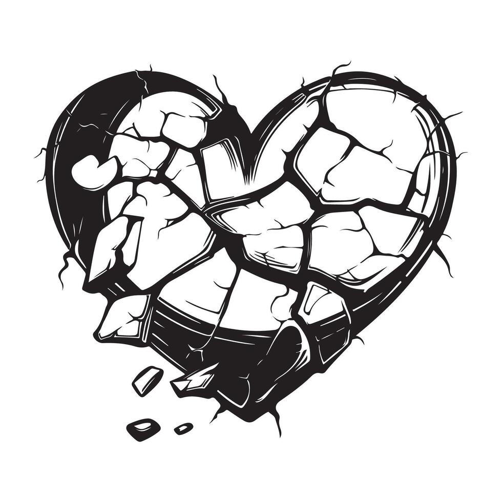 Broken Heart Vector Art, Icons, and Graphics