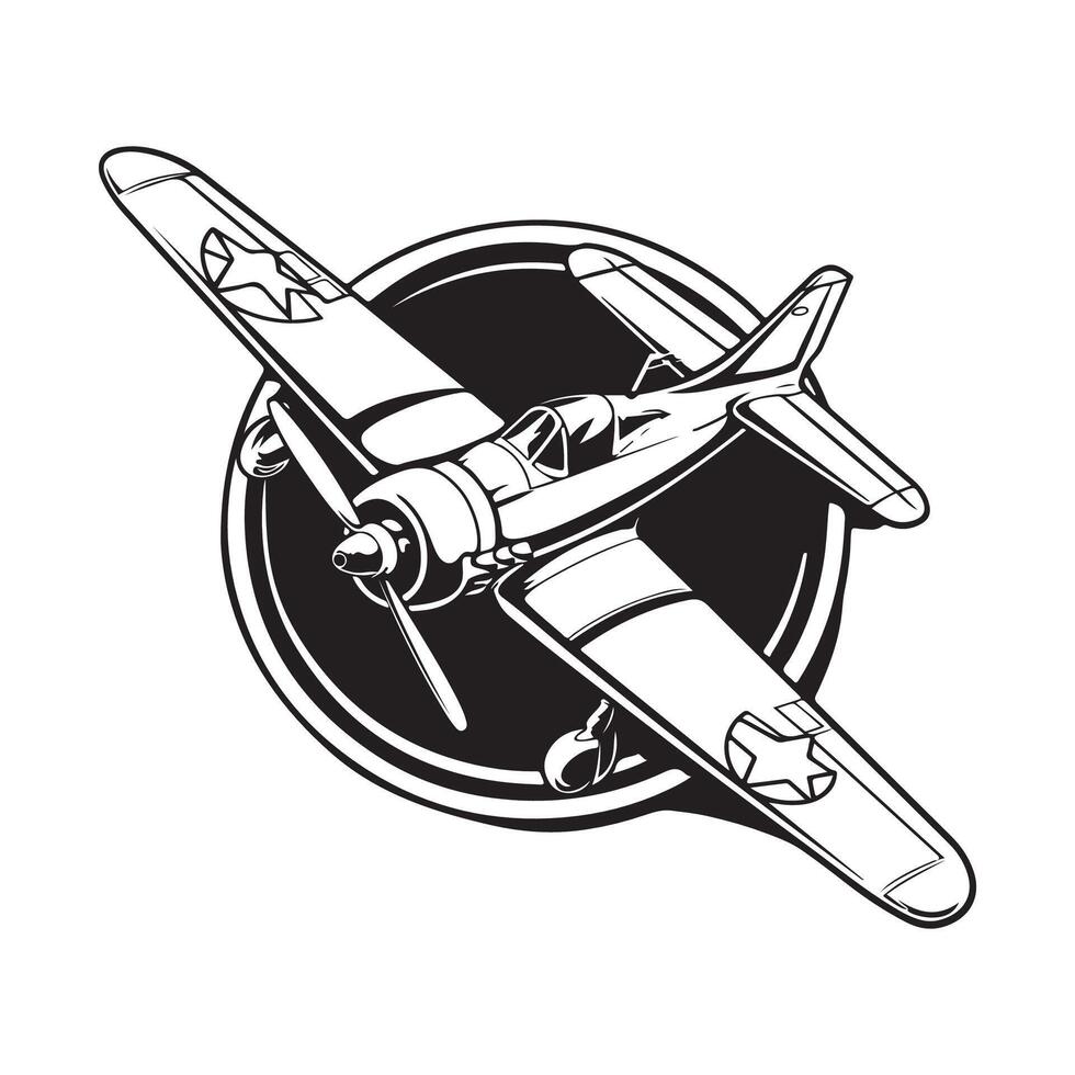pequeño avión vector arte, iconos, y gráficos, ilustración de un avión
