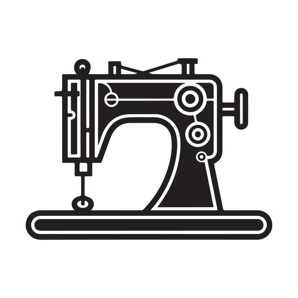 de coser máquina icono valores ilustraciones vector