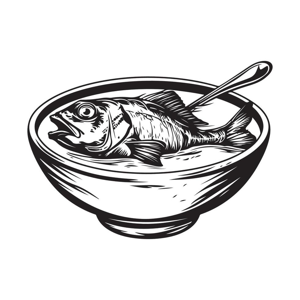 pescado sopa imágenes , ilustración de pescado sopa vector