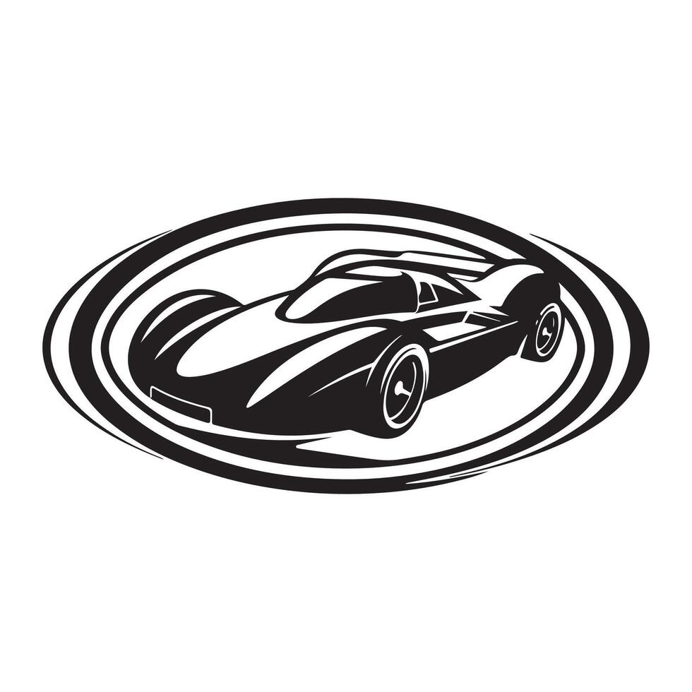 Sport car logo design fast silhouette icon Vector Image