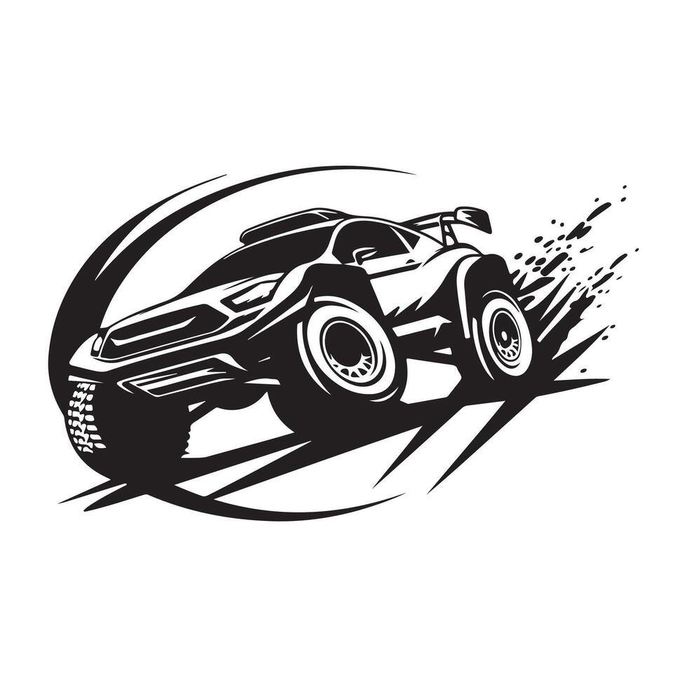 Race Car symbol logo, silhouette Vector image on Vector Stock