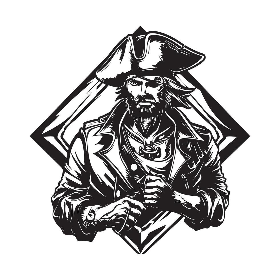 pirata capitán vector arte, iconos, y gráficos